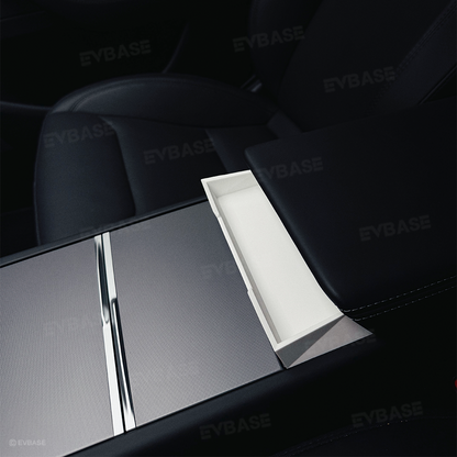 Model Y Juniper Center Console Organizer Tray Silicone Armrest Sunglasses & Card Storage Box for Tesla