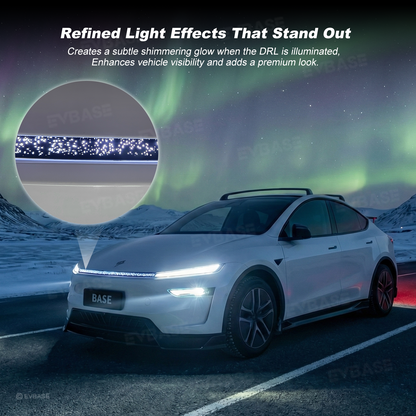 Model Y Juniper Daytime Running Light Cover with Starry Galaxy Effect for Tesla