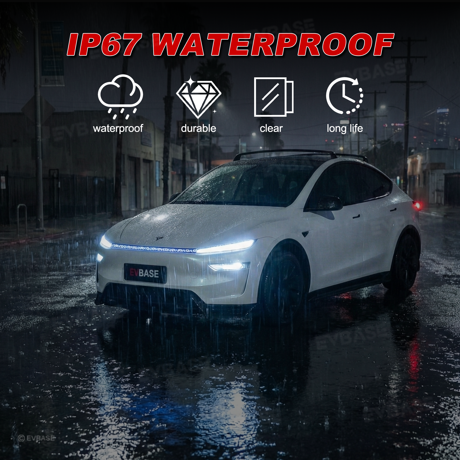 Model Y Juniper Daytime Running Light Cover with Starry Galaxy Effect for Tesla