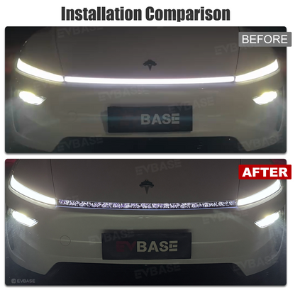 Model Y Juniper Daytime Running Light Cover with Starry Galaxy Effect for Tesla