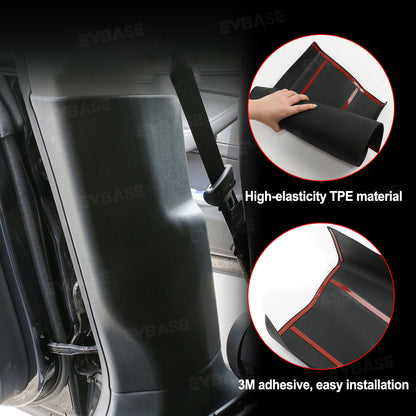 Model Y Juniper Door Frame B-Pillar Protectors TPE Anti-Scratch Interior Guards for Tesla