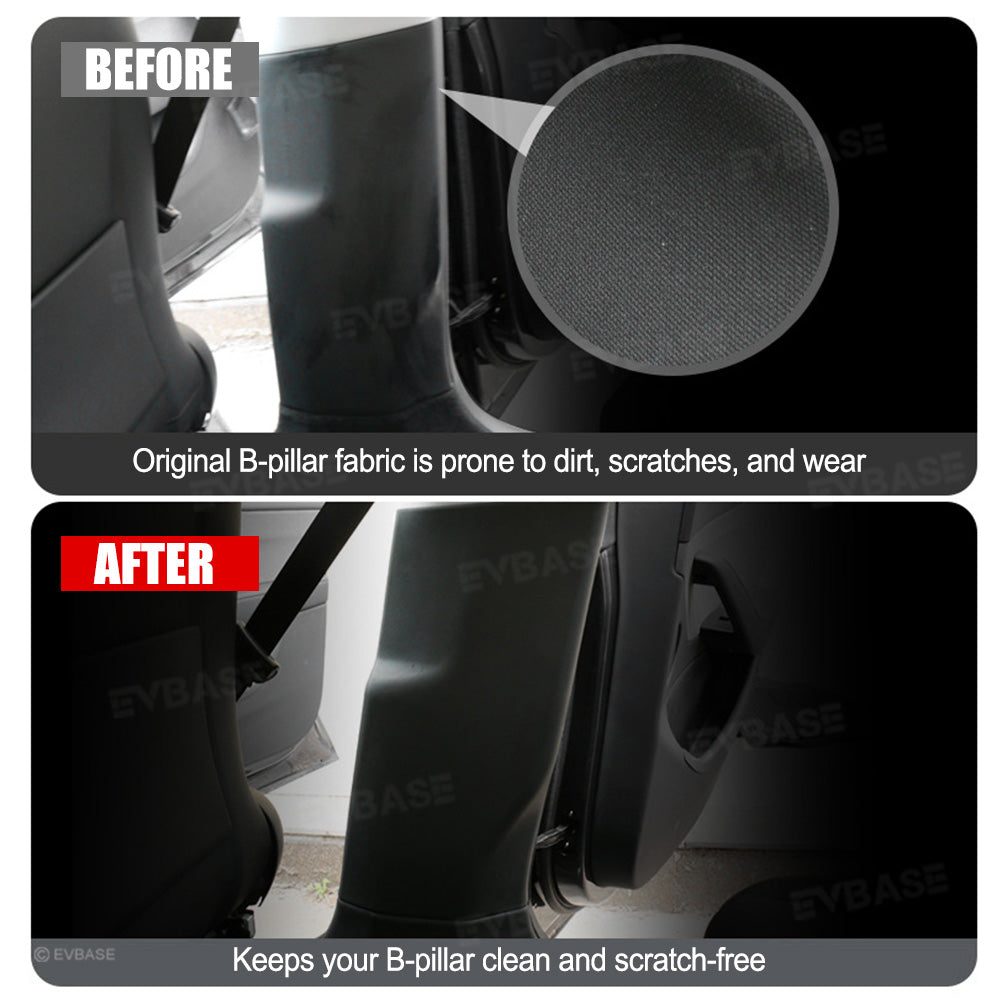 Model Y Juniper Door Frame B-Pillar Protectors TPE Anti-Scratch Interior Guards for Tesla