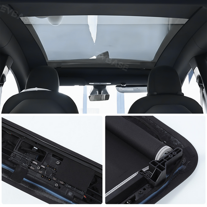 EVBASE Tesla Model Y Electric Automatic Shades Glass Roof Powered Sunshade Retractable Sunshade Model Y Accessories