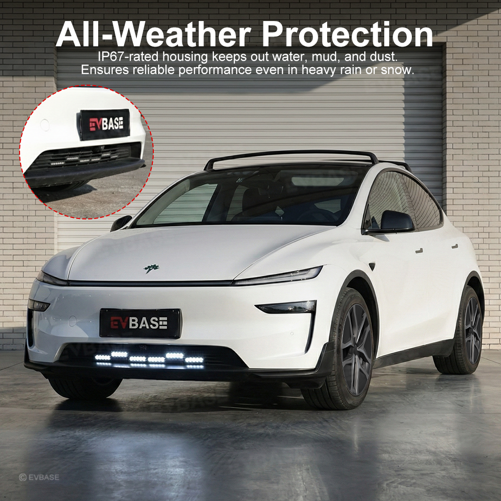 Model Y Juniper Front Bumper Grille LED Light Kit Factory Screen Control & No-Drill Auxiliary Lighting Upgrade