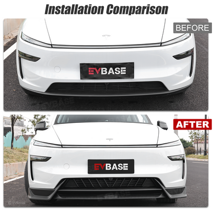 Model Y Juniper Front Bumper Lip Spoiler Fascia Splitter Sporty Style for Tesla Body Kit
