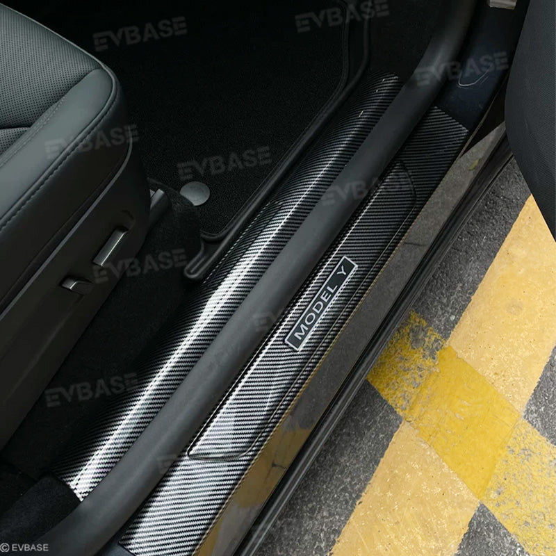 Model Y Juniper Front and Rear Door Sill Protector Kits Rear Trunk Sill Protector Mats
