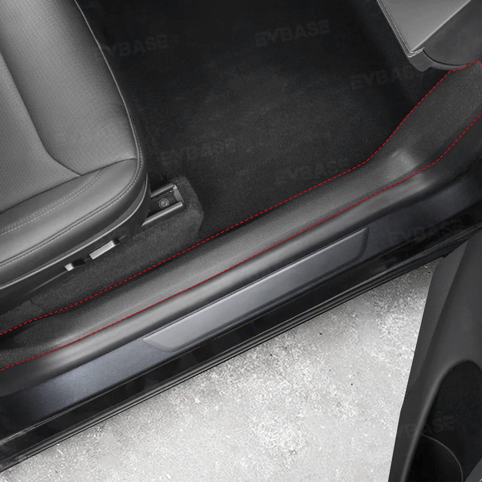 Model Y Juniper Front and Rear Door Sill Protectors Interior Door Protection Kit for Tesla