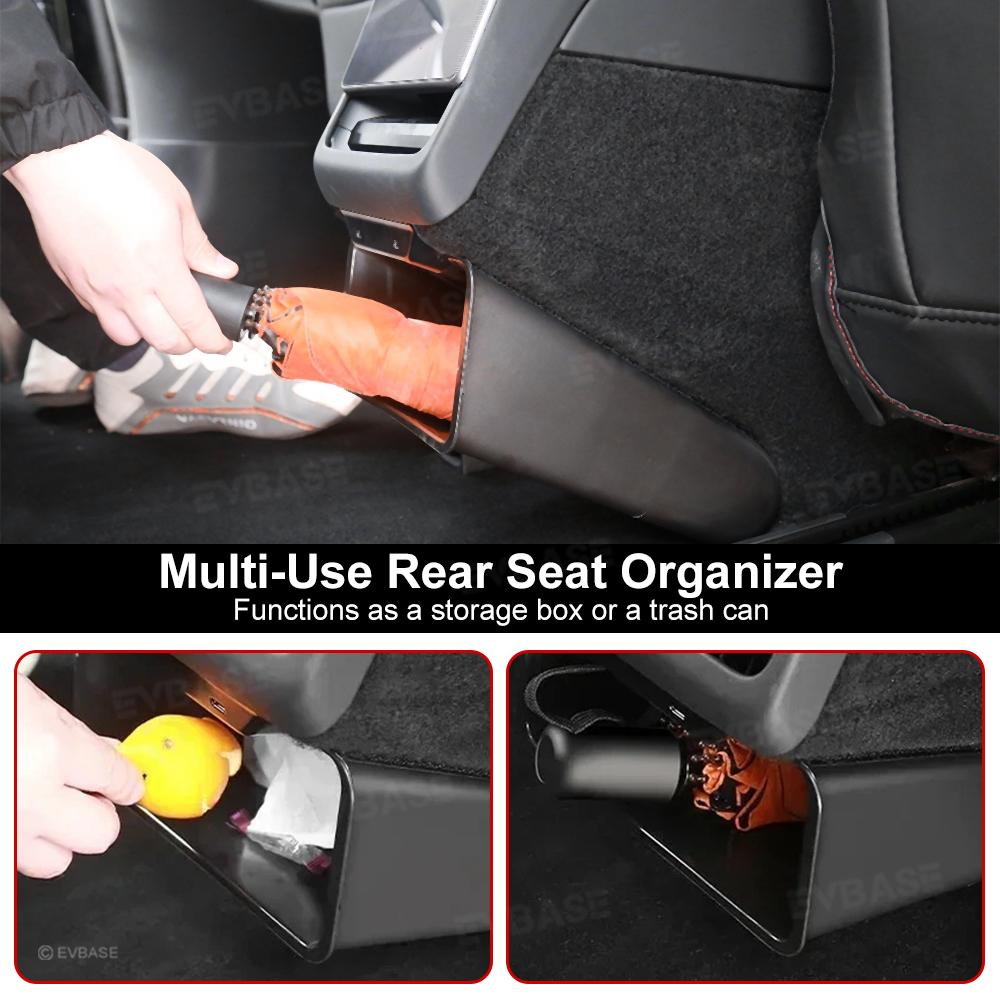 Model Y Juniper/ 3 Highland Rear Center Storage Organizer Box Backseat Trash Can with Magnetic Lid