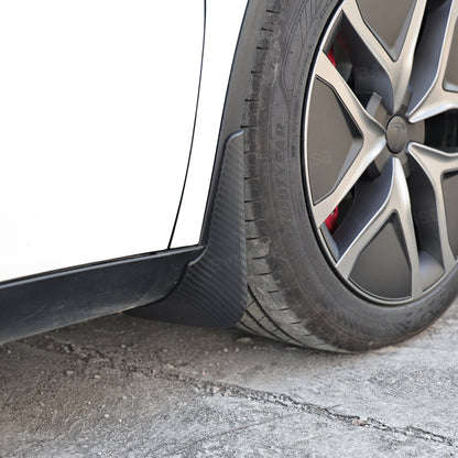 Model Y Juniper Mud Flaps ABS Splash Guards All-Weather No Drilling Fender Mudguards- Hydro Carbon Fiber Coated
