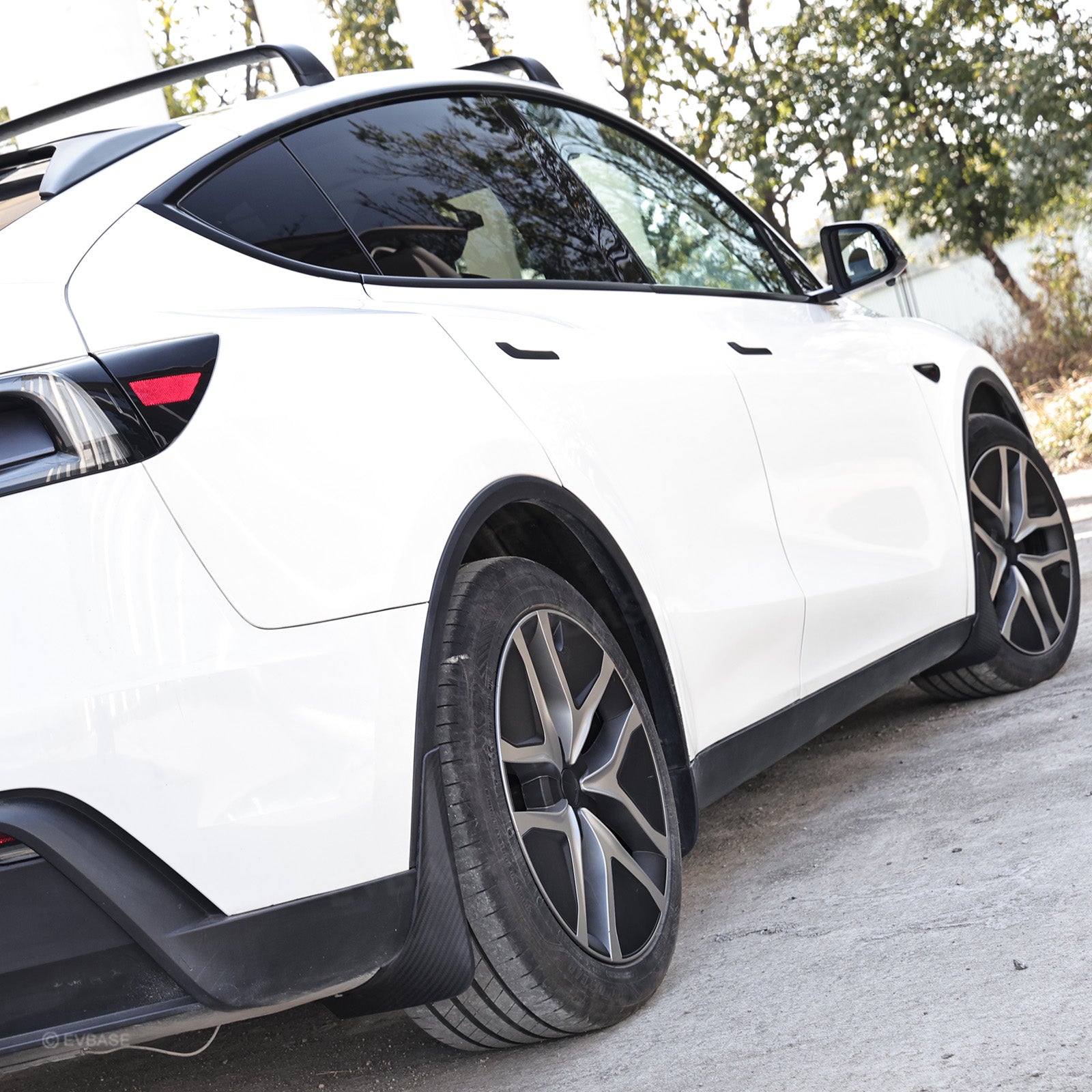Model Y Juniper Mud Flaps ABS Splash Guards All-Weather No Drilling Fender Mudguards- Hydro Carbon Fiber Coated