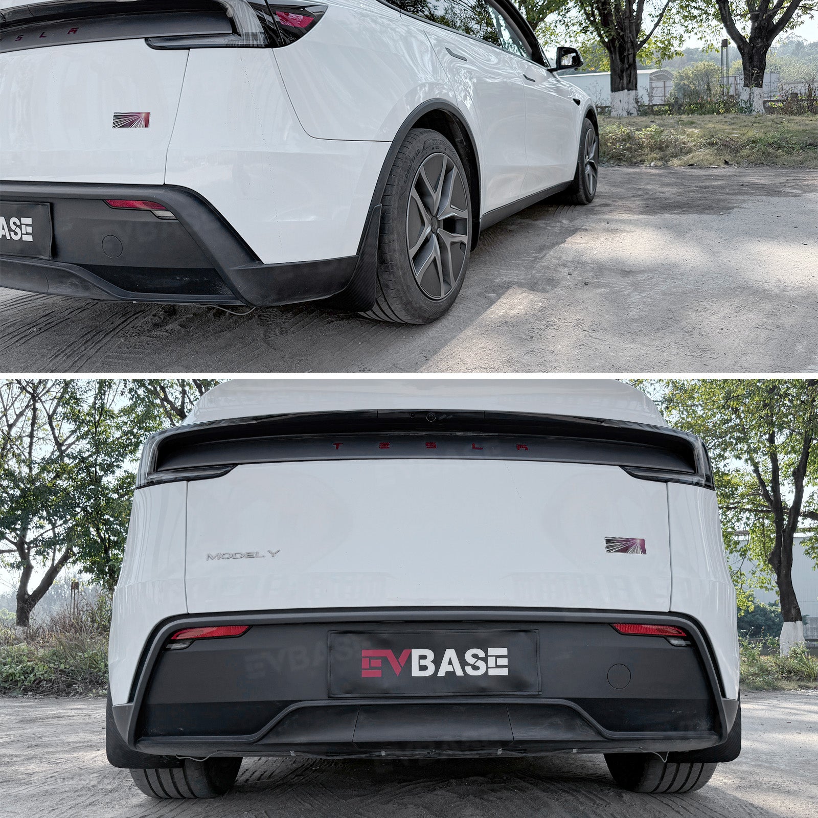 Model Y Juniper Mud Flaps ABS Splash Guards All-Weather No Drilling Fender Mudguards- Hydro Carbon Fiber Coated