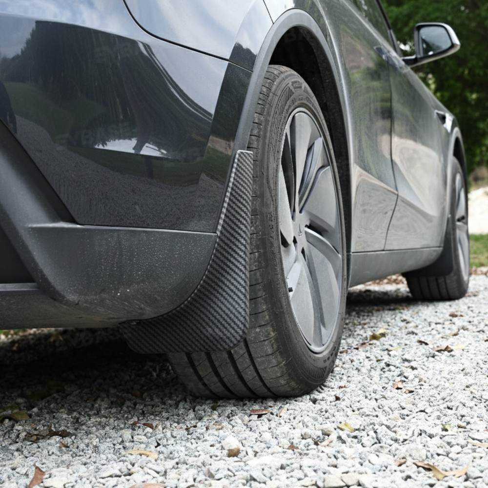 Model Y Juniper Mud Flaps ABS Splash Guards All-Weather No Drilling Fender Mudguards- Hydro Carbon Fiber Coated