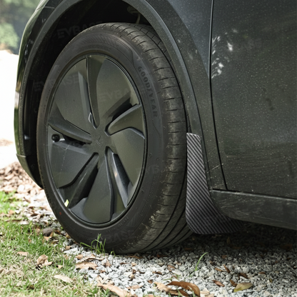 Model Y Juniper Mud Flaps ABS Splash Guards All-Weather No Drilling Fender Mudguards- Hydro Carbon Fiber Coated