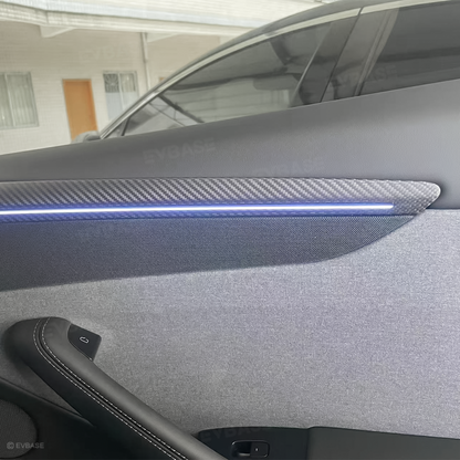 Model Y Juniper Real Carbon Fiber Front and Rear Door Trim Covers Interior Upgrade