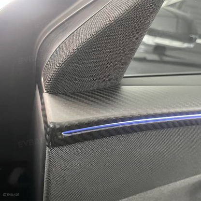 Model Y Juniper Real Carbon Fiber Front and Rear Door Trim Covers Interior Upgrade