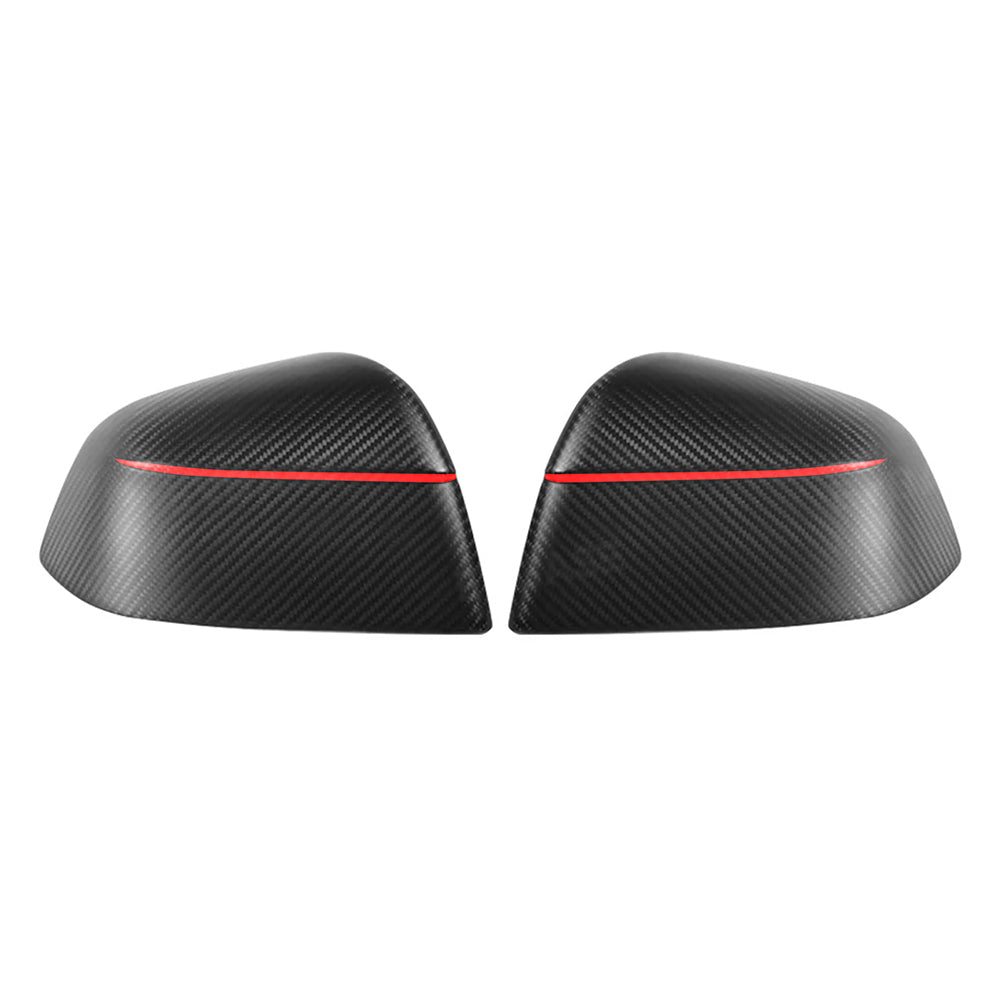 Model Y Juniper Real Carbon Fiber Side Mirror Covers Redline Performance Style Side Mirror Caps