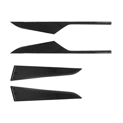 Model Y Juniper Real Dry Carbon Fiber Door Panel Trim Covers Plain Weave Performance Look Front and Rear Door Panel Overlays for Tesla