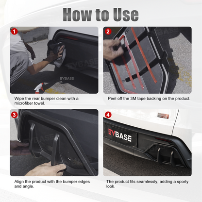 Model Y Juniper Rear Diffuser ABS Sporty Aerodynamic Rear Bumper Lip Splitter for Tesla