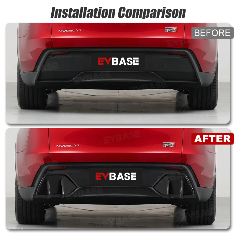Model Y Juniper Rear Diffuser ABS Sporty Aerodynamic Rear Bumper Lip Splitter for Tesla