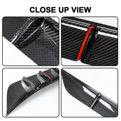 Model Y Juniper Rear Diffuser Real Carbon Fiber Bumper Lip Sport Style Red Trim for Tesla