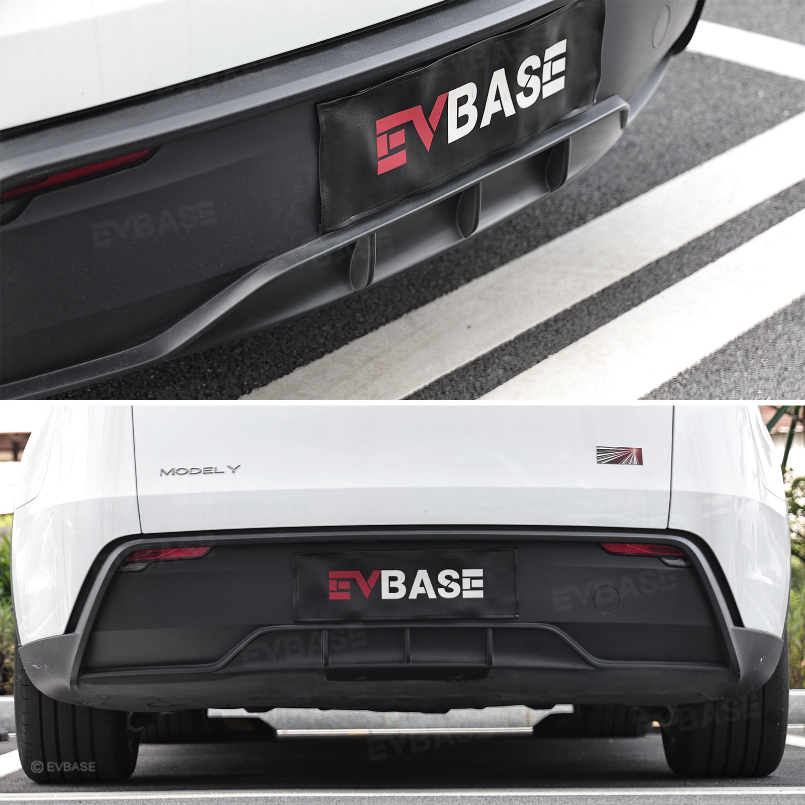 Model Y Juniper Rear Diffuser Rear Bumper Lip ABS Spoiler Trim for Tesla