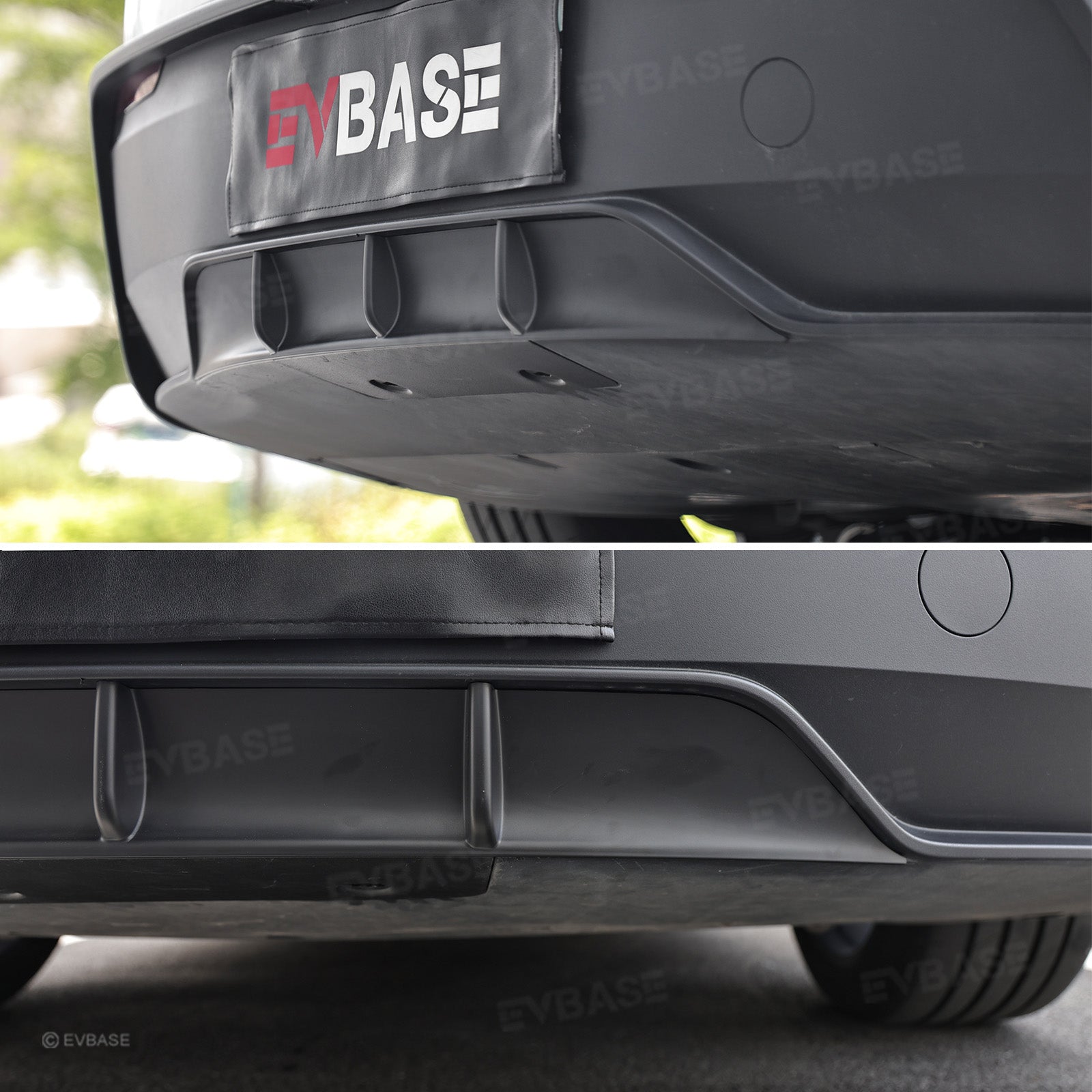Model Y Juniper Rear Diffuser Rear Bumper Lip ABS Spoiler Trim for Tesla