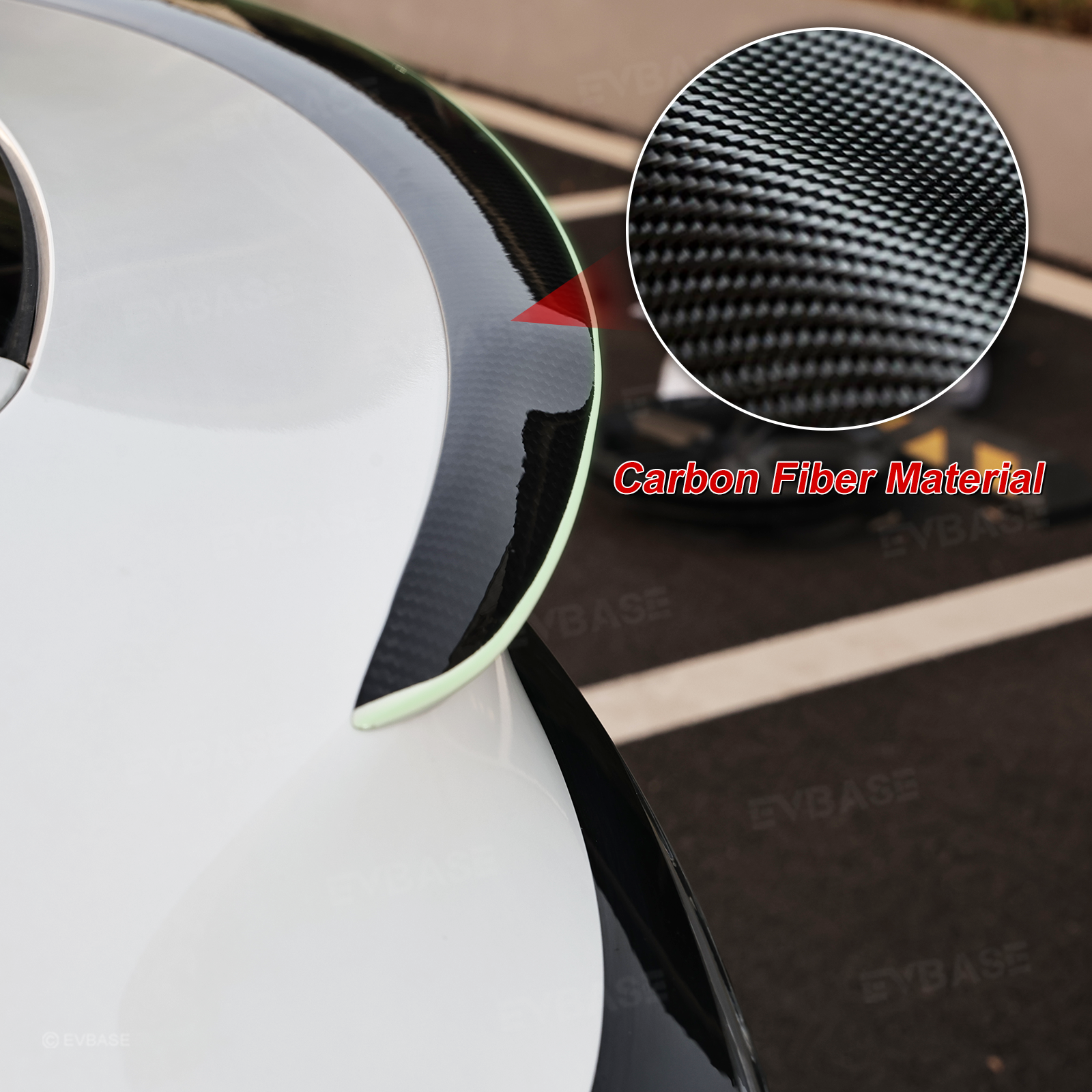Model Y Juniper Rear Spoiler Tail Wing Real Carbon Fiber Performance Trunk Lip with Fluorescent Glow Edge