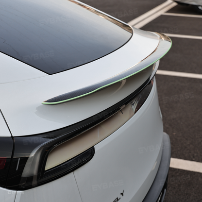 Model Y Juniper Rear Spoiler Tail Wing Real Carbon Fiber Performance Trunk Lip with Fluorescent Glow Edge