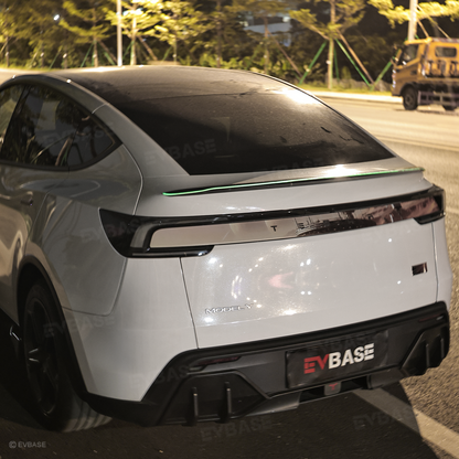 Model Y Juniper Rear Spoiler Tail Wing Real Carbon Fiber Performance Trunk Lip with Fluorescent Glow Edge