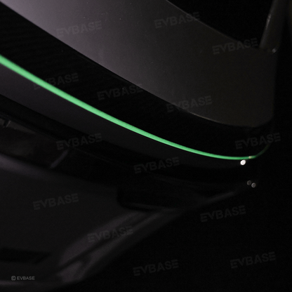 Model Y Juniper Rear Spoiler Tail Wing Real Carbon Fiber Performance Trunk Lip with Fluorescent Glow Edge