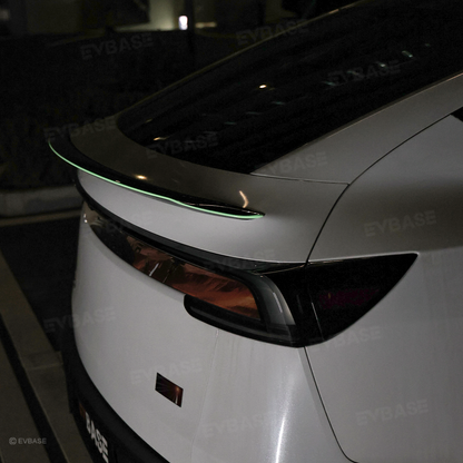 Model Y Juniper Rear Spoiler Tail Wing Real Carbon Fiber Performance Trunk Lip with Fluorescent Glow Edge