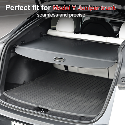 Model Y Juniper Rear Trunk Retractable Privacy Cargo Cover Waterproof Shield Shade