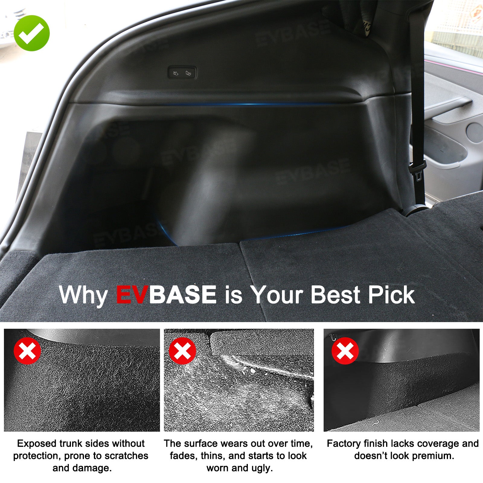 Model Y Juniper Rear Trunk Side Protectors TPE Interior Protection Covers for Tesla
