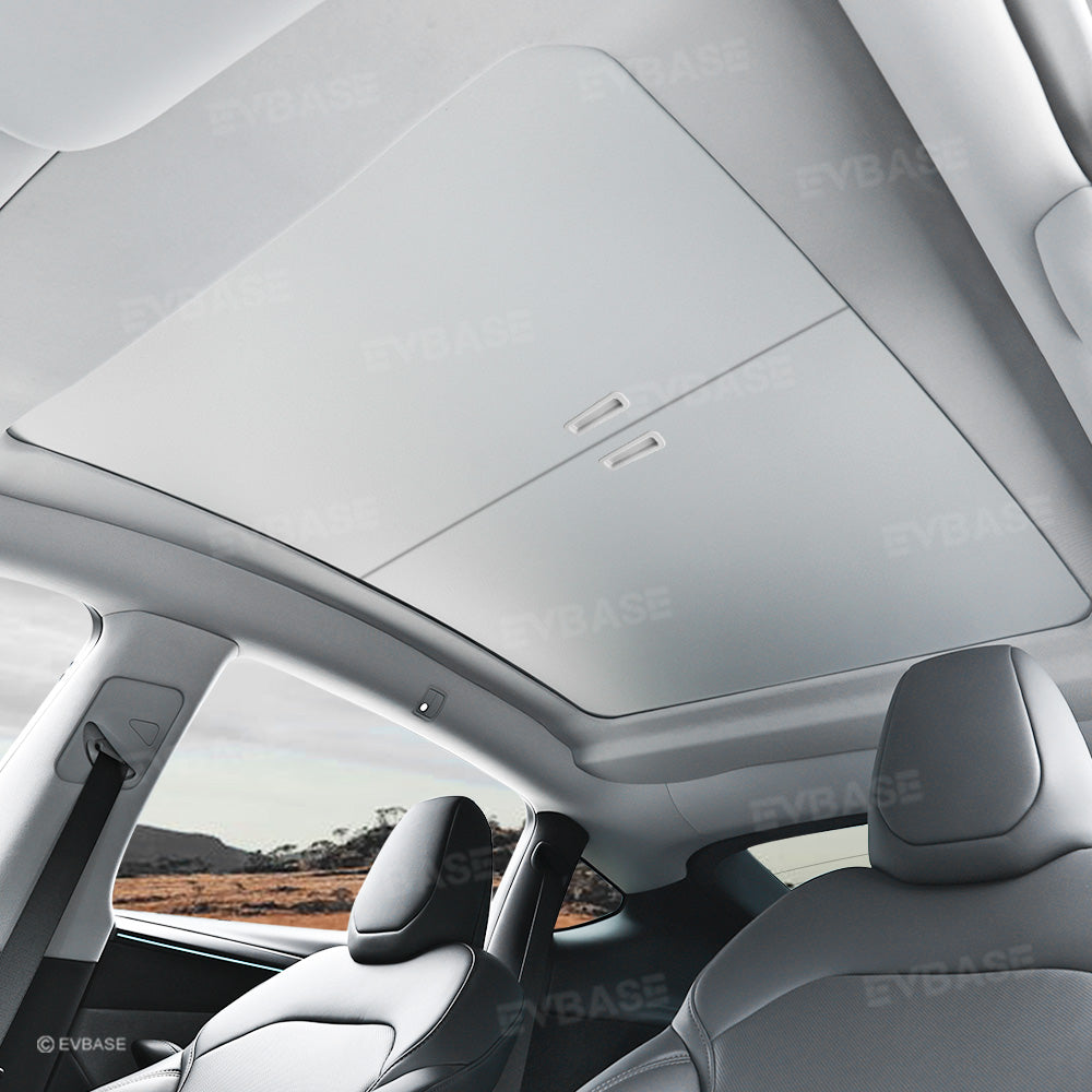 Model Y Juniper Retractable Sunshade for Tesla Glass Roof Sunshade With Roll Fabric Style Heat Insulation UV Protection