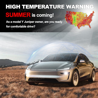 Model Y Juniper Retractable Sunshade for Tesla Glass Roof Sunshade With Roll Fabric Style Heat Insulation UV Protection