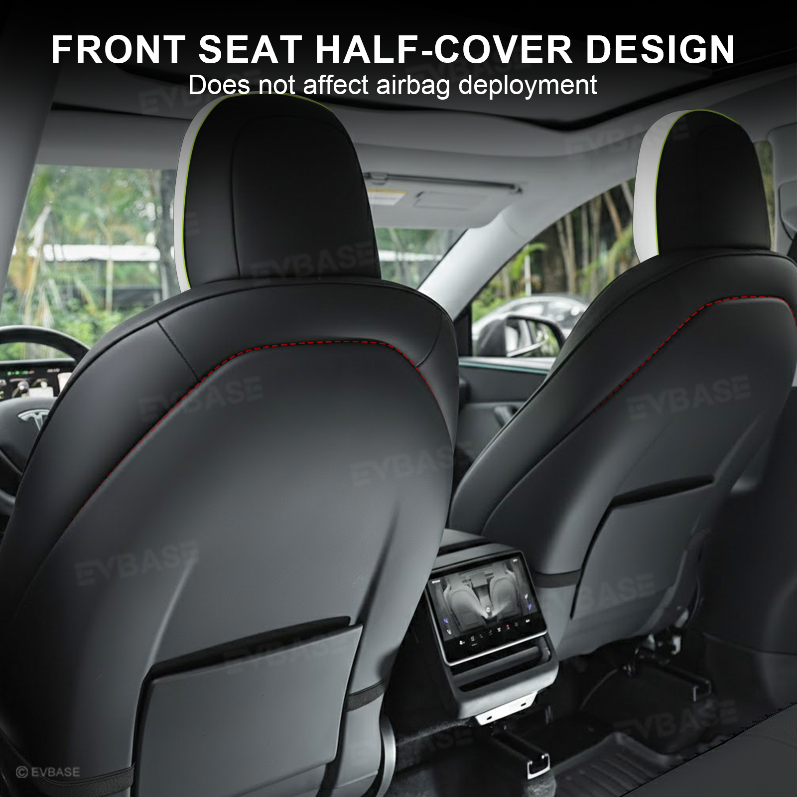 Model Y Juniper Seat Cover NAPPA Leather Seat Protector Airbag Compatible Cyber-inspired Design