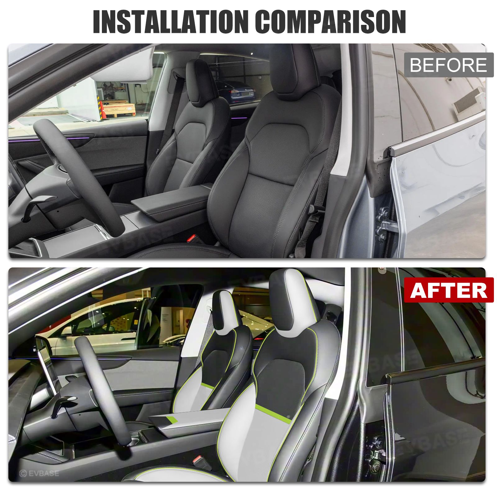 Model Y Juniper Seat Cover NAPPA Leather Seat Protector Airbag Compatible Cyber-inspired Design