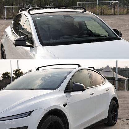 Model Y Juniper Side Mirror Cover Real Carbon Fiber Rearview Mirror Cap with Split-Line Racing-Inspired Design