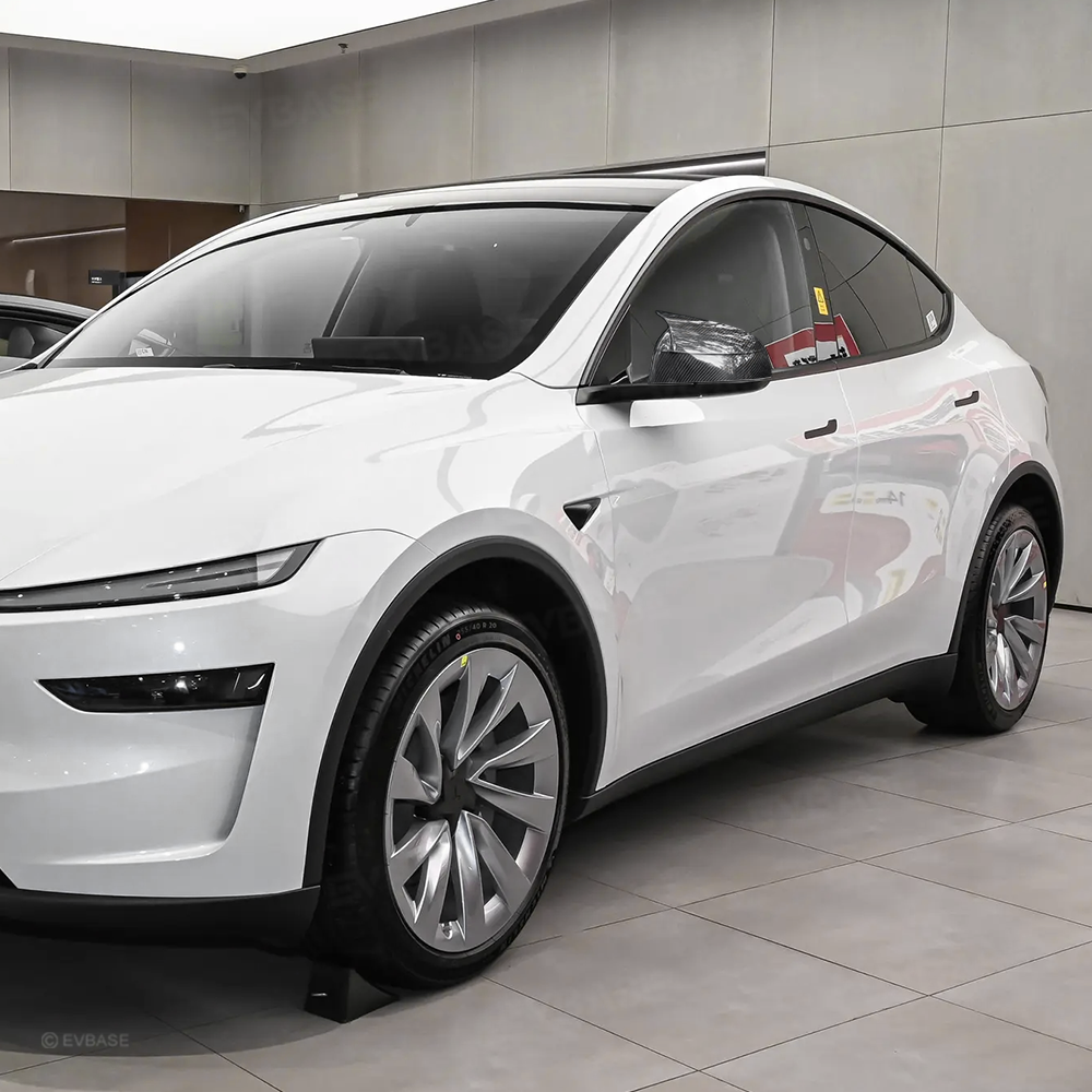 Model Y Juniper Side Mirror Cover Real Carbon Fiber Rearview Mirror Cap with Split-Line Racing-Inspired Design
