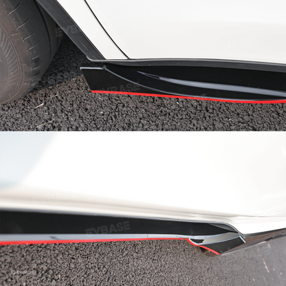 Model Y Juniper Side Skirts Extensions F Style Red Edge Splitter Lip Diffuser Panel for Tesla