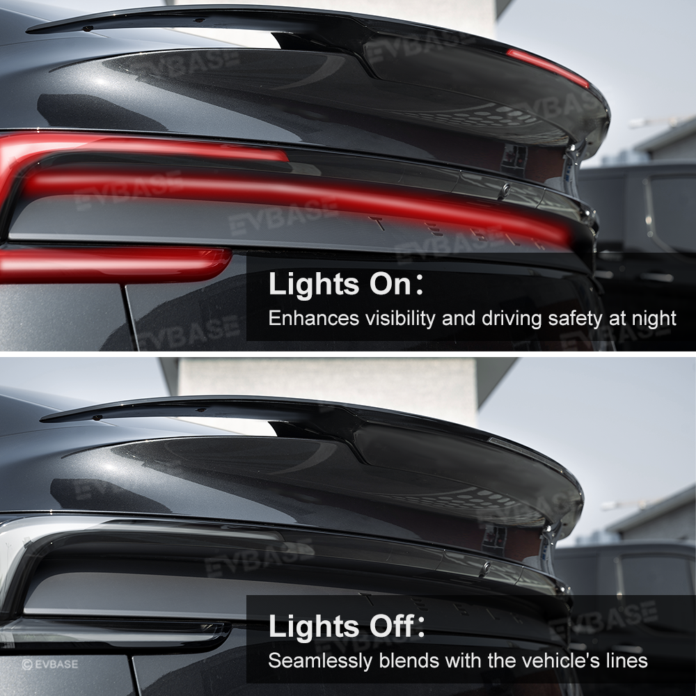 Model Y Juniper Spoiler Wing ABS Trunk Spoiler High Performance Style Rear Trunk Lip with Middle Brake Light