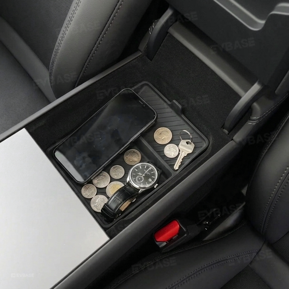 Model Y Juniper Standard Lower Armrest Organizer Silicone Storage Insert Tray