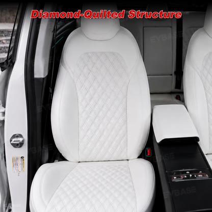 Model Y Juniper Seat Covers NAPPA Leather Seat Protector with Double-Stitched Diamond Quilting