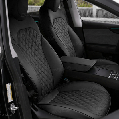 Model Y Juniper Seat Covers NAPPA Leather Seat Protector with Double-Stitched Diamond Quilting
