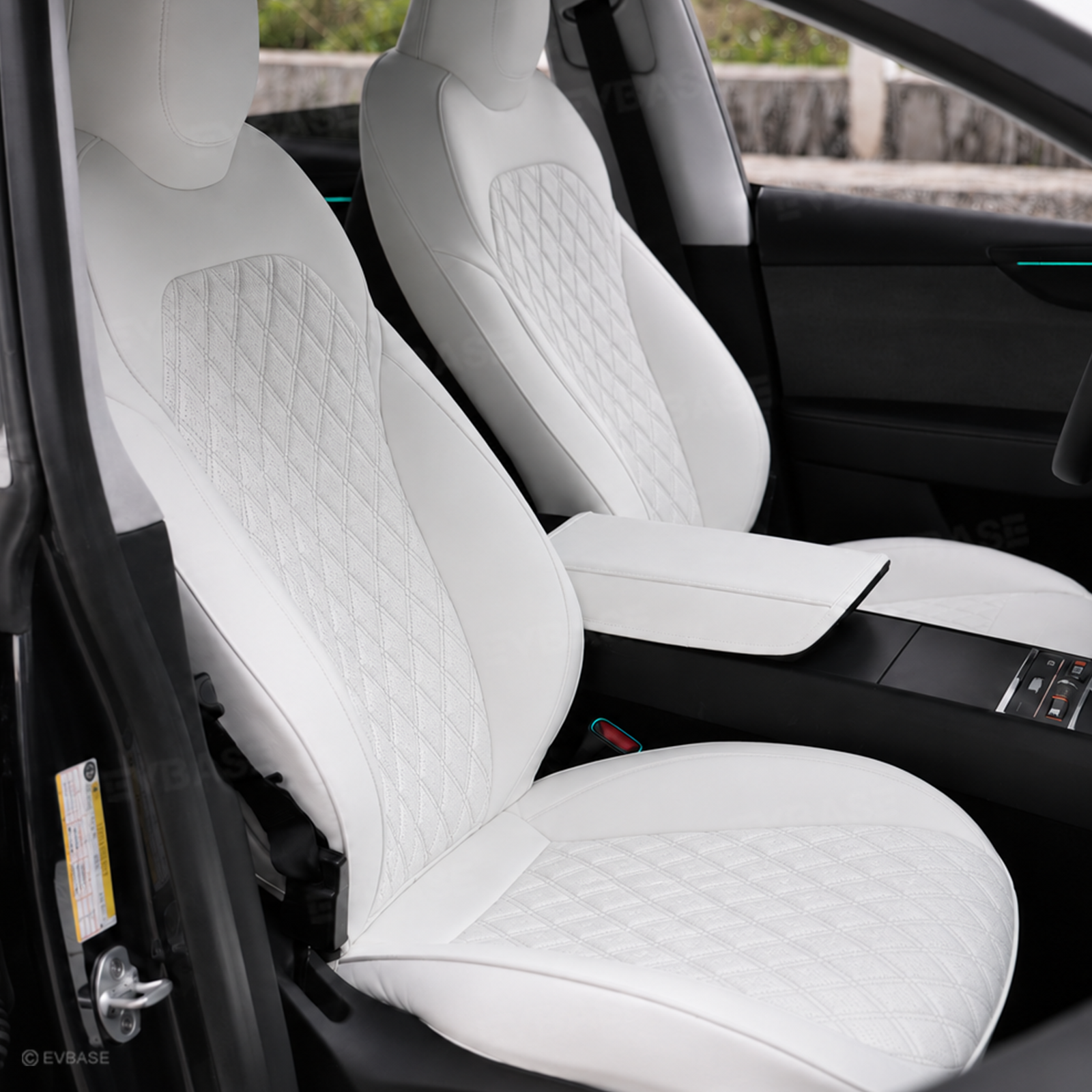 Model Y Juniper Seat Covers NAPPA Leather Seat Protector with Double-Stitched Diamond Quilting