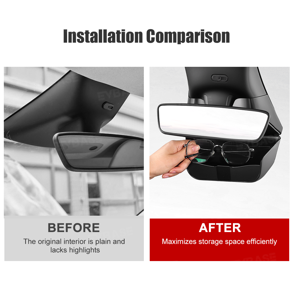 Model Y Juniper Sunglasses Holder Box Overhead Glasses Case for Tesla