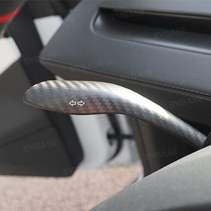 Model Y Juniper Carbon Fiber Turn Signal Stalk Trim Covers for Tesla