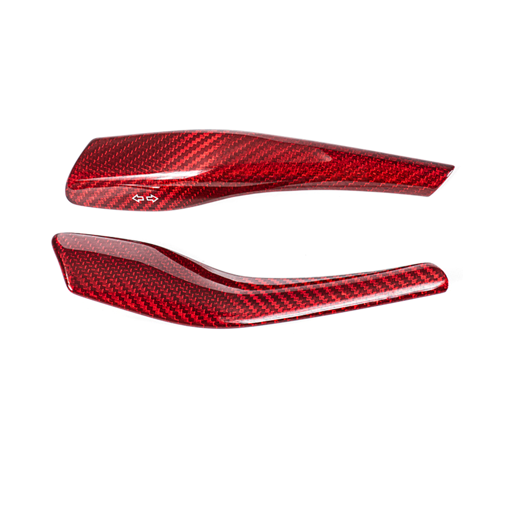 Model Y Juniper Carbon Fiber Turn Signal Stalk Trim Covers for Tesla