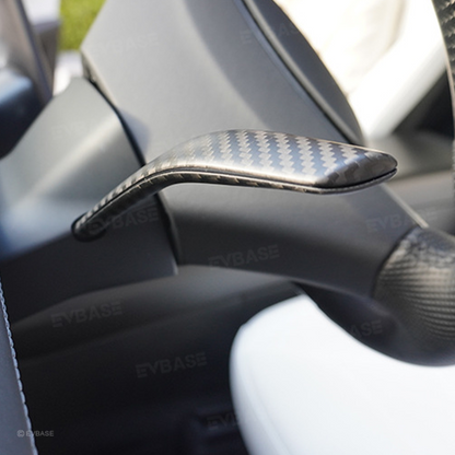 Model Y Juniper Carbon Fiber Turn Signal Stalk Trim Covers for Tesla