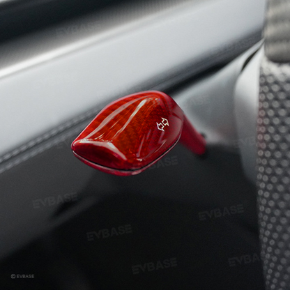 Model Y Juniper Carbon Fiber Turn Signal Stalk Trim Covers for Tesla